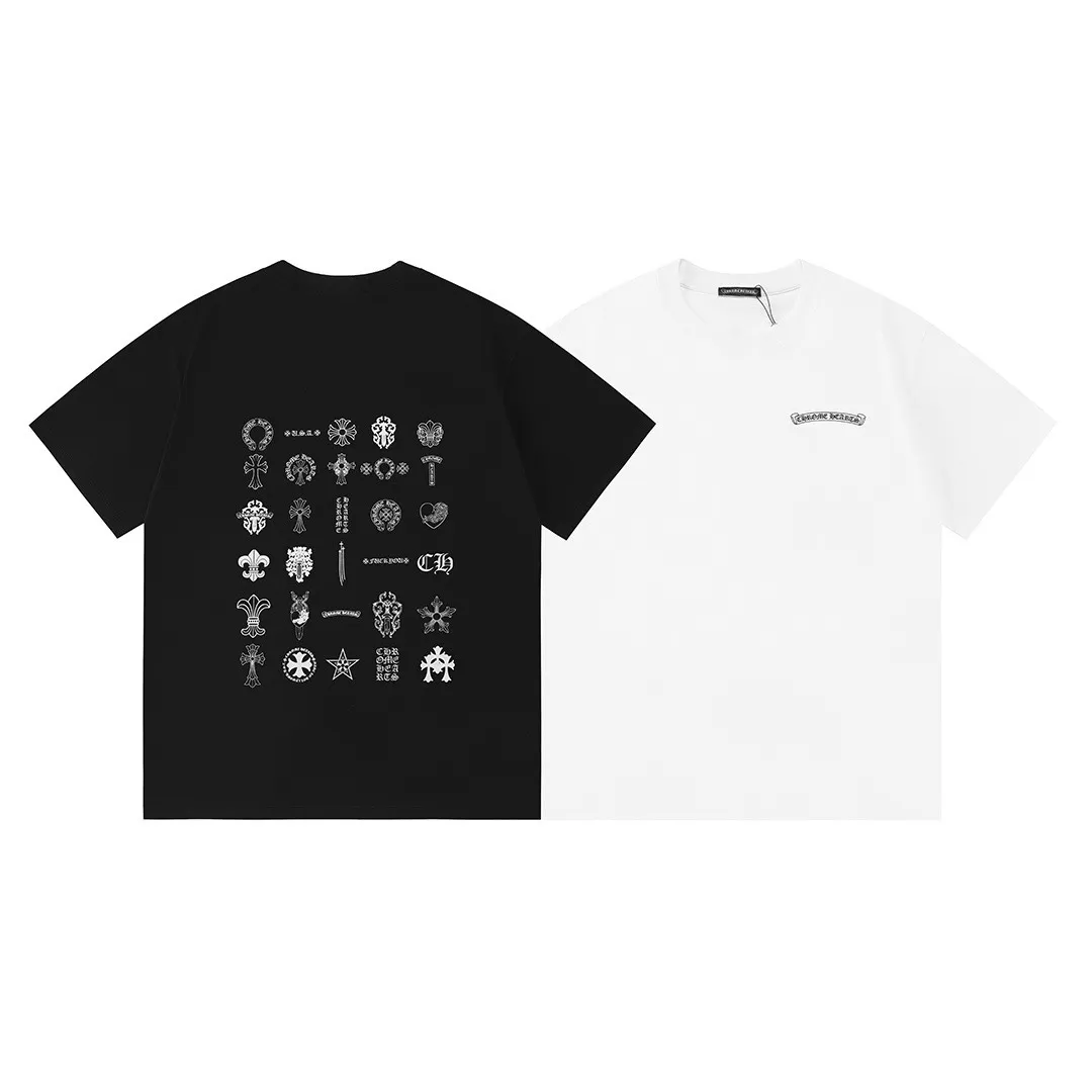 P150 Chrome Hearts Chrome Hearts 2026 official website new brand collection logo, same style for men and women, short-sleeved T-shirt ·Customized 300g 100% double yarn pure cotton fabric ·Dyeing 32 counts double-strand thread ·Collar label, hangtag, main mark and three labels complete Color: White Size: XS S M L